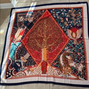 Colorful Scarf with wonderful nature pattern. Never worn, new